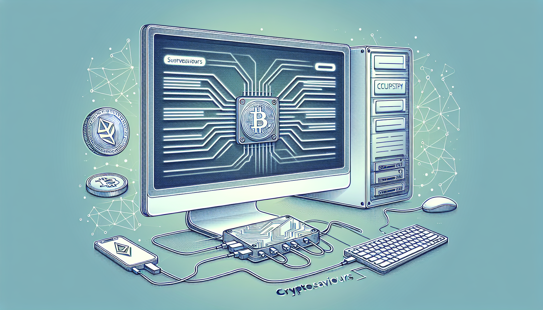 Crypto hardware wallet air-gapped setup