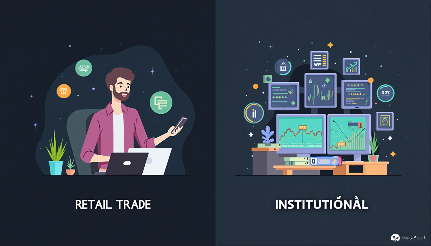 HIBT retail vs institutional trading
